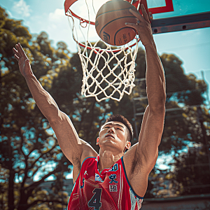 打篮球投篮体育摄影图