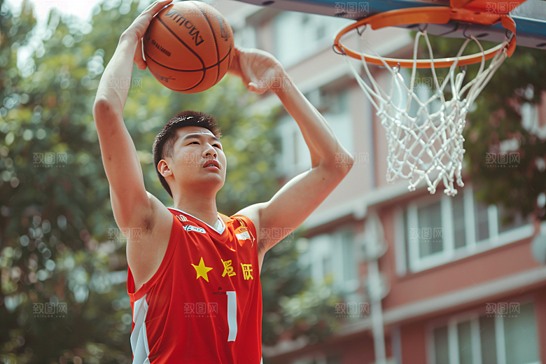 打篮球比赛街头篮球摄影图