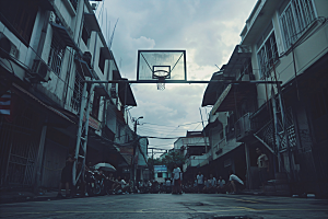 打篮球灌篮竞技摄影图