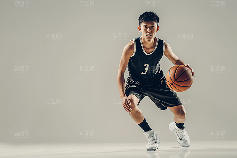 打篮球竞技体育摄影图