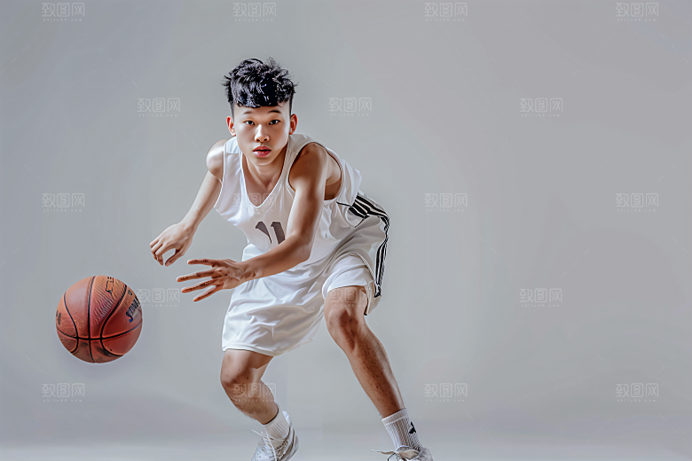 打篮球运动人物摄影图