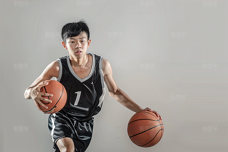 打篮球灌篮体育摄影图