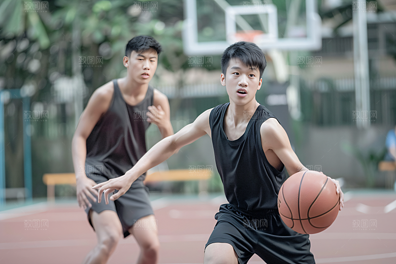 打篮球全民健身高清摄影图