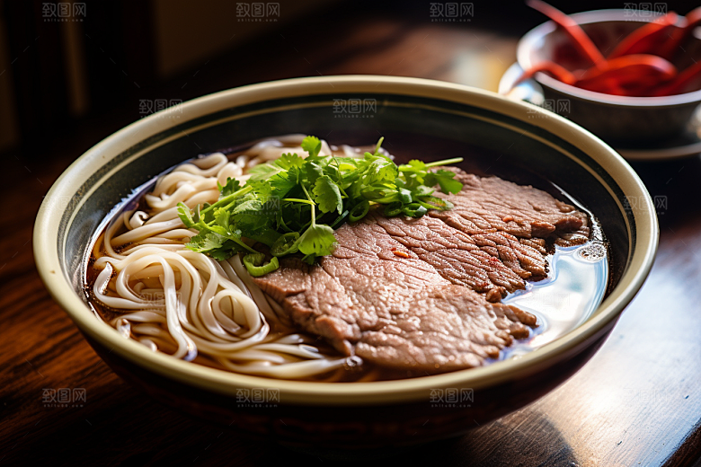 兰州拉面面条美味摄影图
