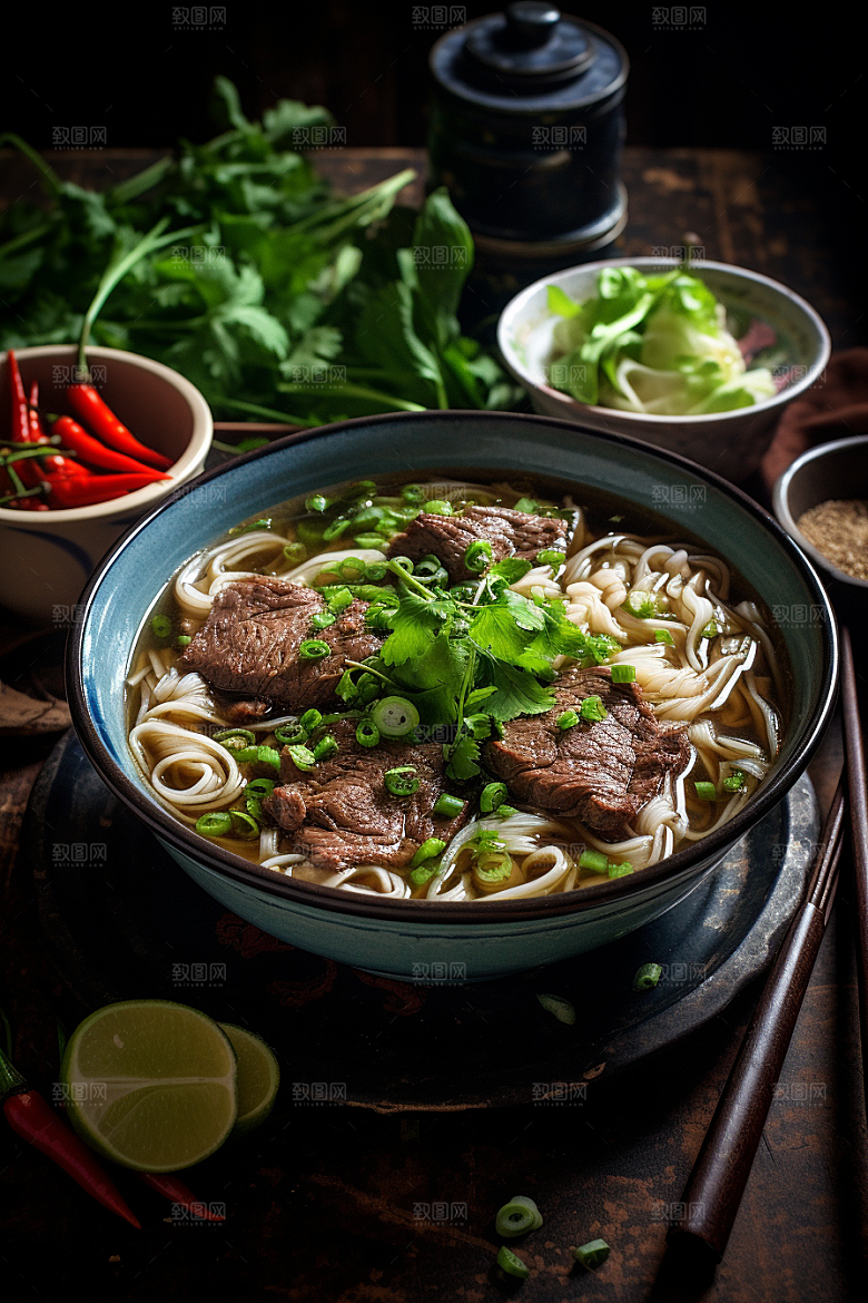 兰州拉面特色兰州牛肉面摄影图