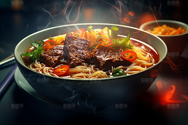 兰州拉面传统美食美味摄影图
