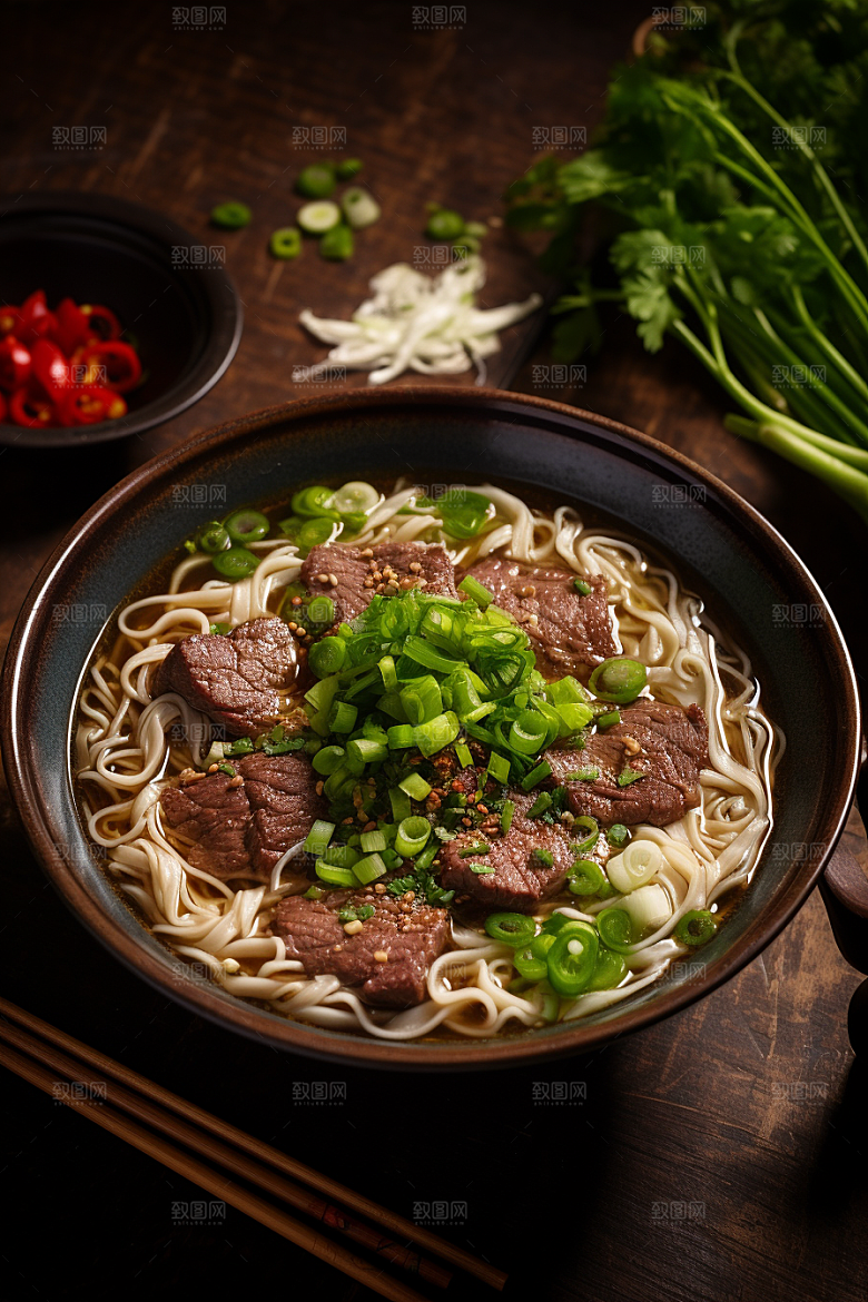 兰州拉面美味牛肉拉面摄影图