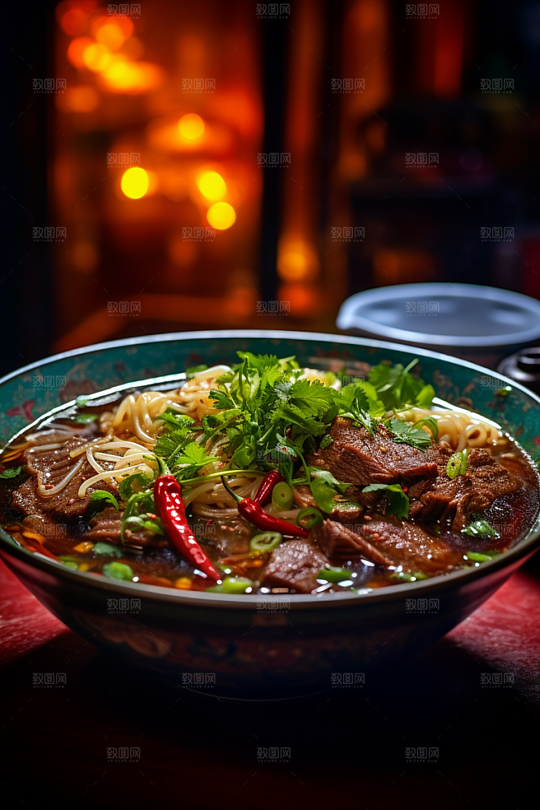 兰州拉面兰州牛肉面面条摄影图