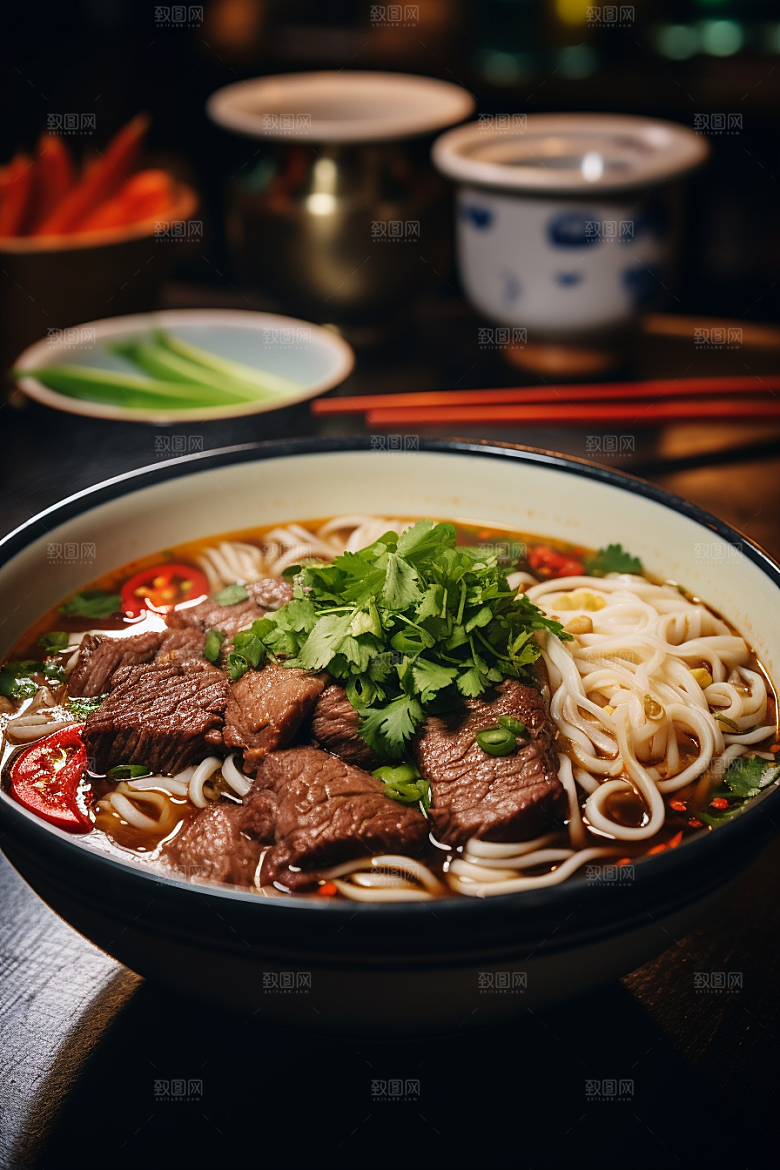 兰州拉面西北美食兰州牛肉面摄影图