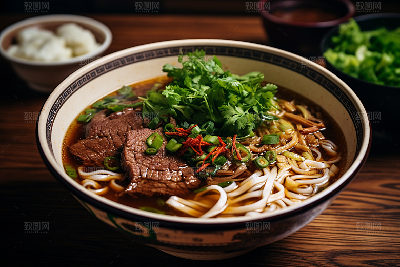 兰州拉面兰州牛肉面面条摄影图