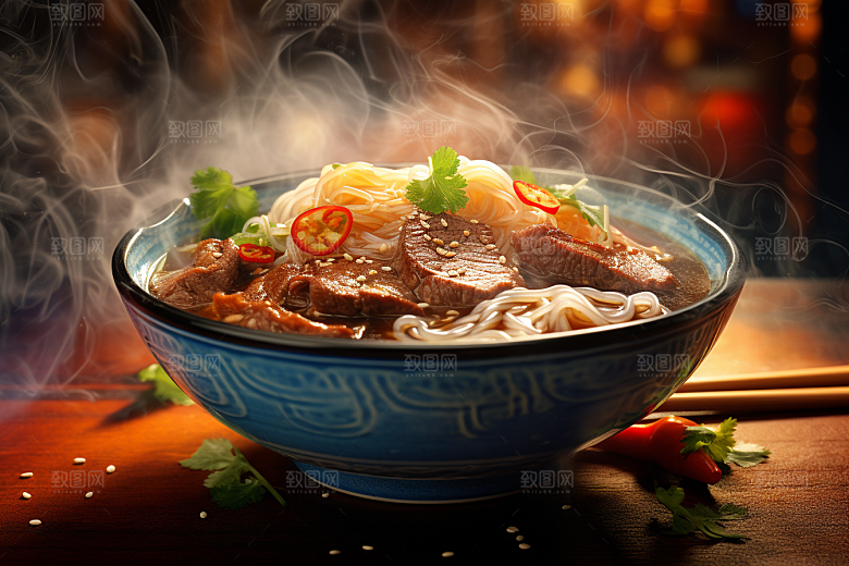 兰州拉面牛肉拉面西北美食摄影图