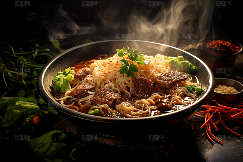 兰州拉面美味高清摄影图
