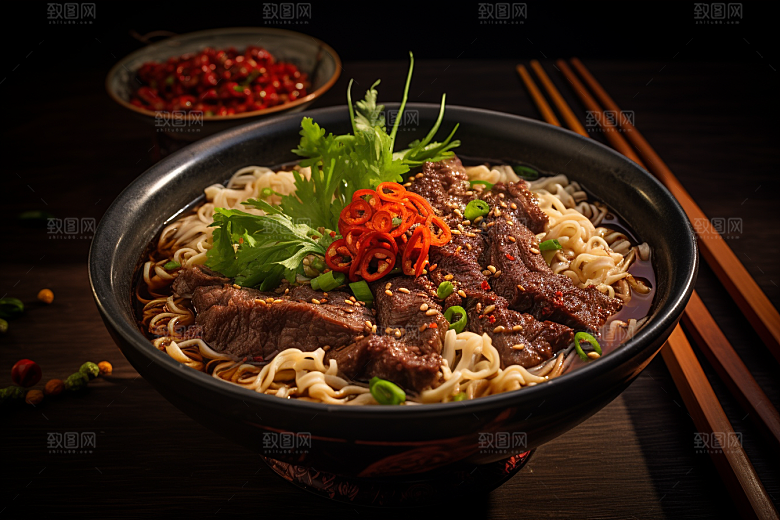 兰州拉面面条兰州牛肉面摄影图