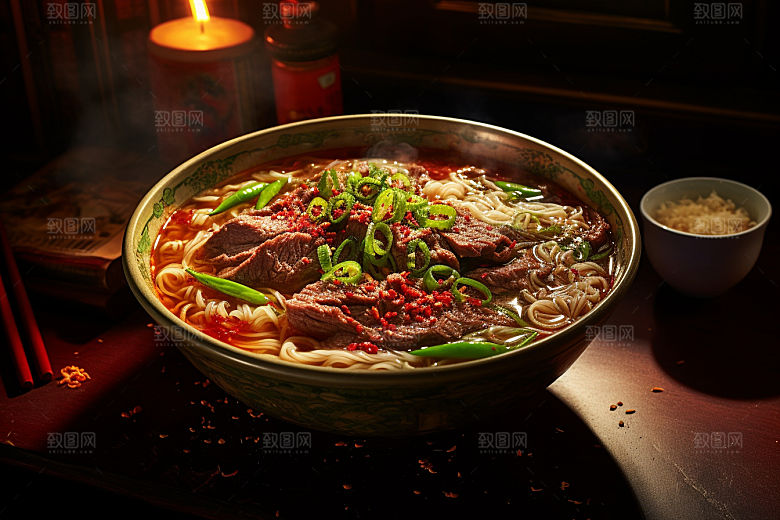 兰州拉面兰州牛肉面特色摄影图
