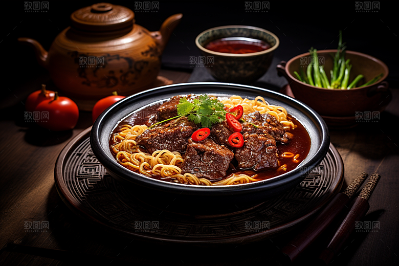 兰州拉面牛肉拉面面条摄影图