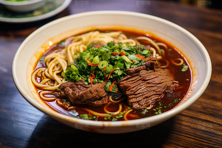兰州拉面美味西北美食摄影图