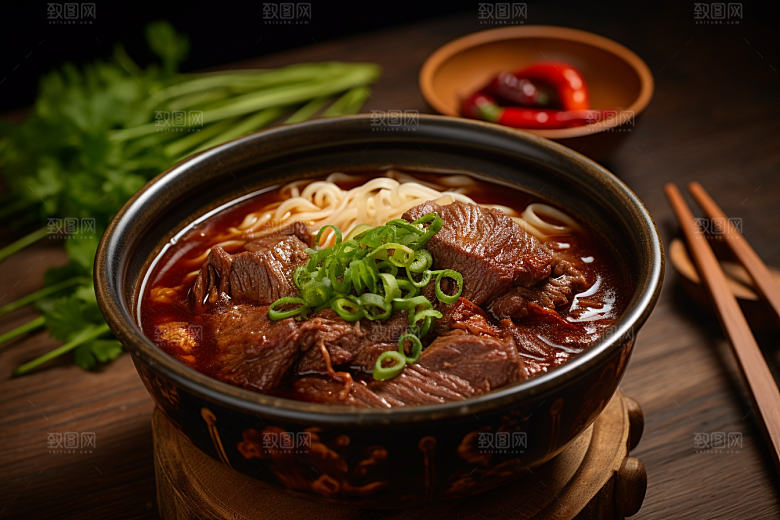 兰州拉面高清传统美食摄影图