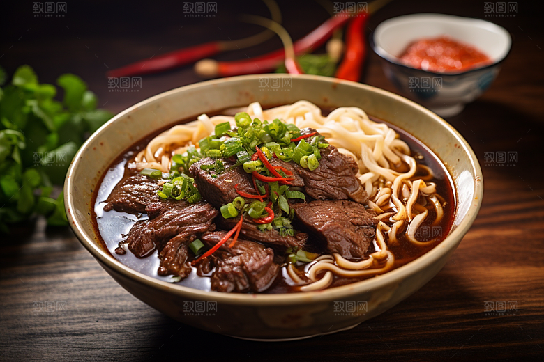 兰州拉面西北美食高清摄影图