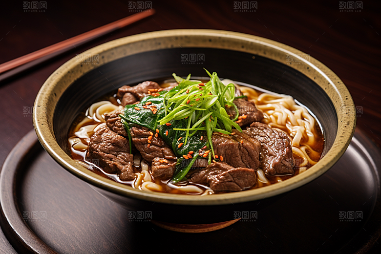 兰州拉面特色西北美食摄影图