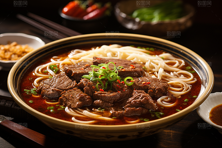 兰州拉面传统美食兰州牛肉面摄影图