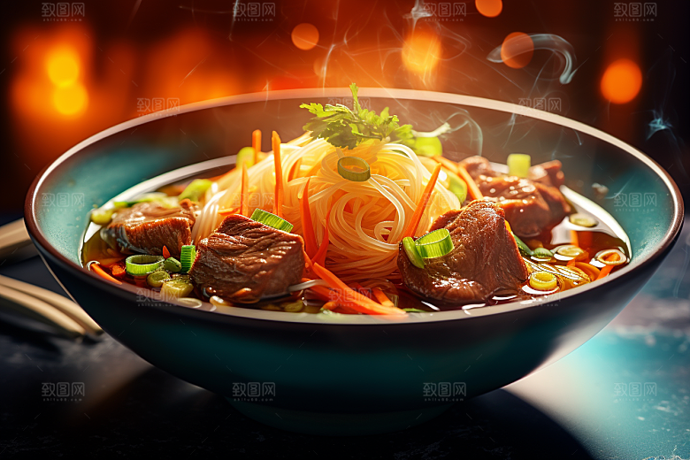 兰州拉面兰州牛肉面西北美食摄影图