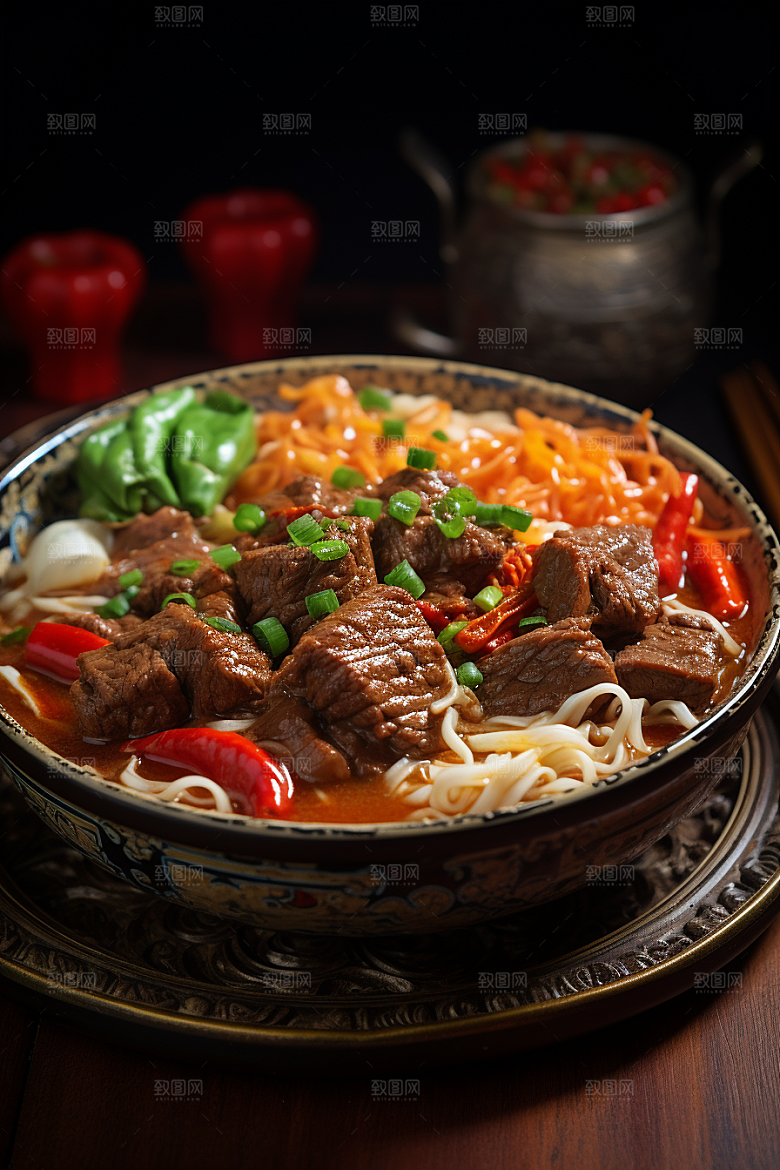 兰州拉面美味兰州牛肉面摄影图