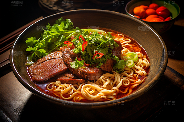 兰州拉面西北美食特色摄影图