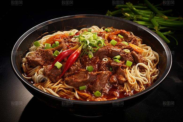 兰州拉面传统美食高清摄影图