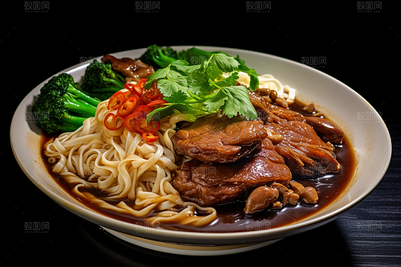兰州拉面美味西北美食摄影图