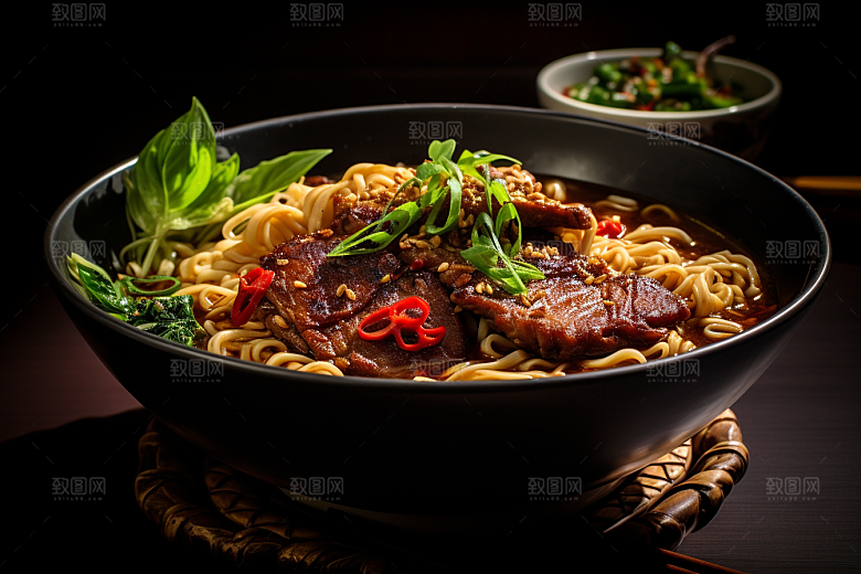 兰州拉面兰州牛肉面美味摄影图