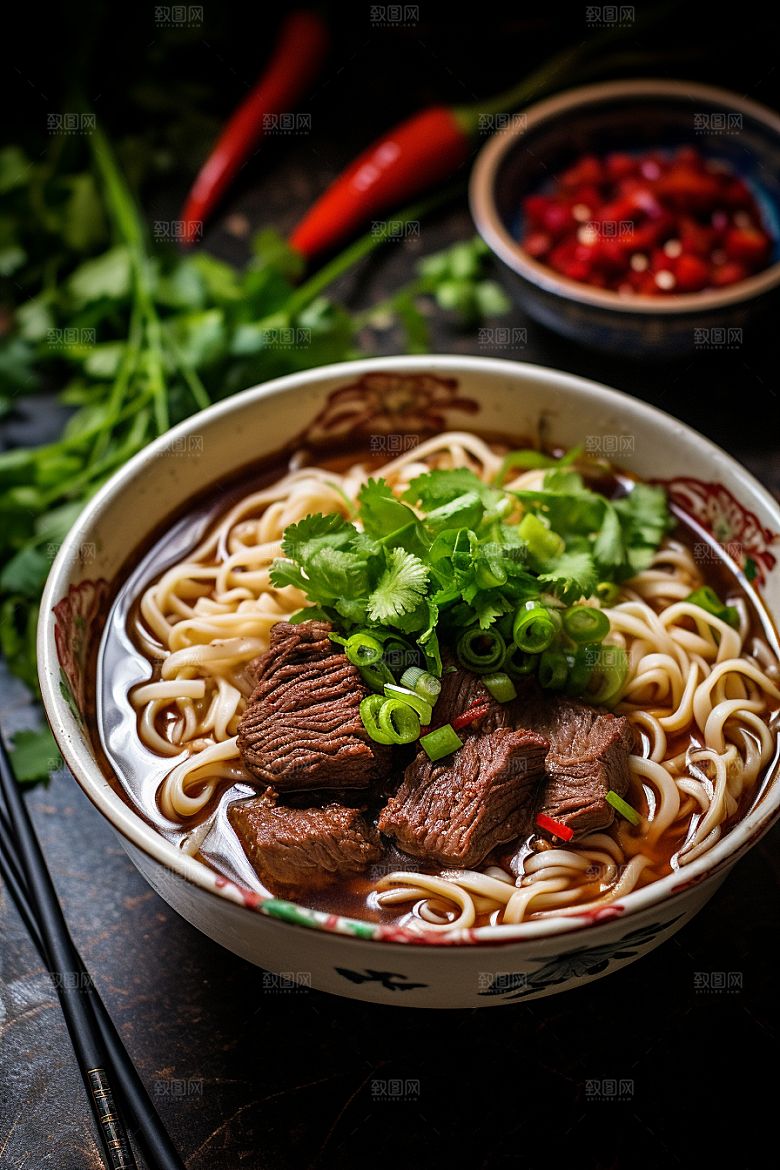 兰州拉面牛肉拉面特色摄影图