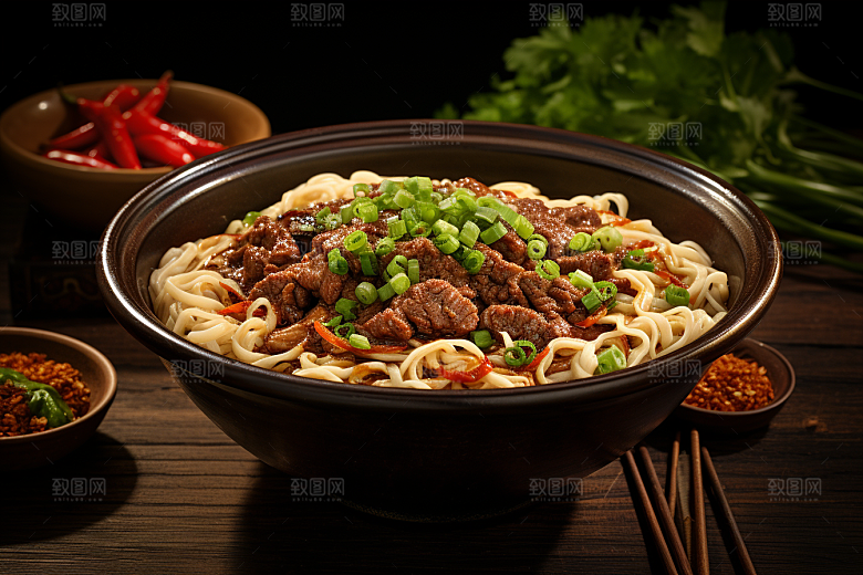 兰州拉面美味牛肉拉面摄影图