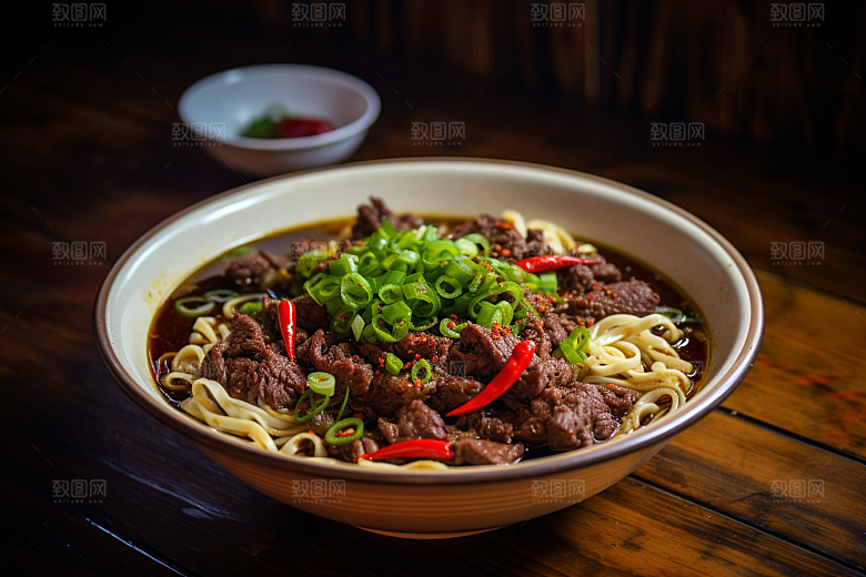 兰州拉面牛肉拉面美味摄影图