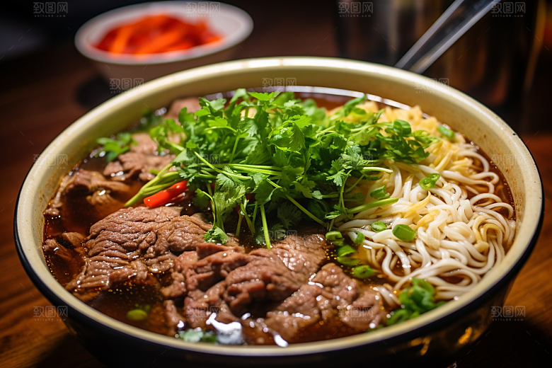 兰州拉面西北美食传统美食摄影图