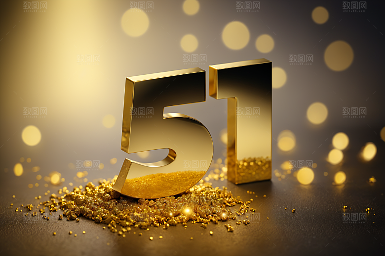 五一劳动节51节高清艺术字