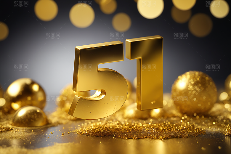 五一劳动节高清51节艺术字
