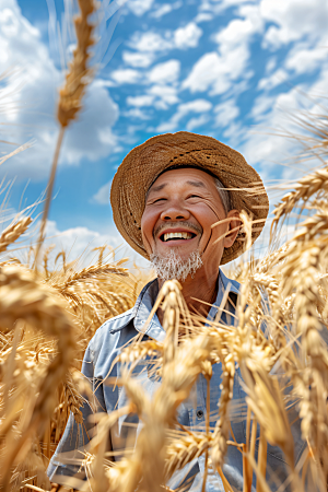 农民丰收稻谷高清摄影图