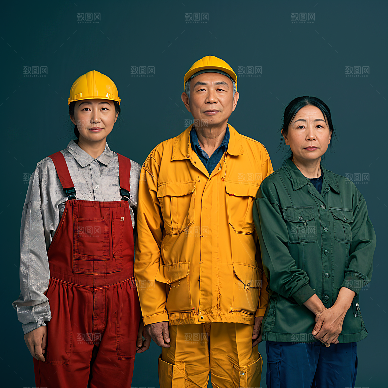 劳动节职业肖像五一致敬劳动者摄影图