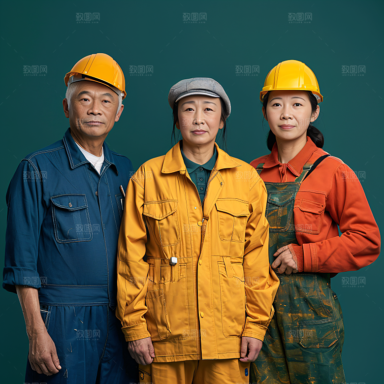 劳动节职业肖像节日制服摄影图