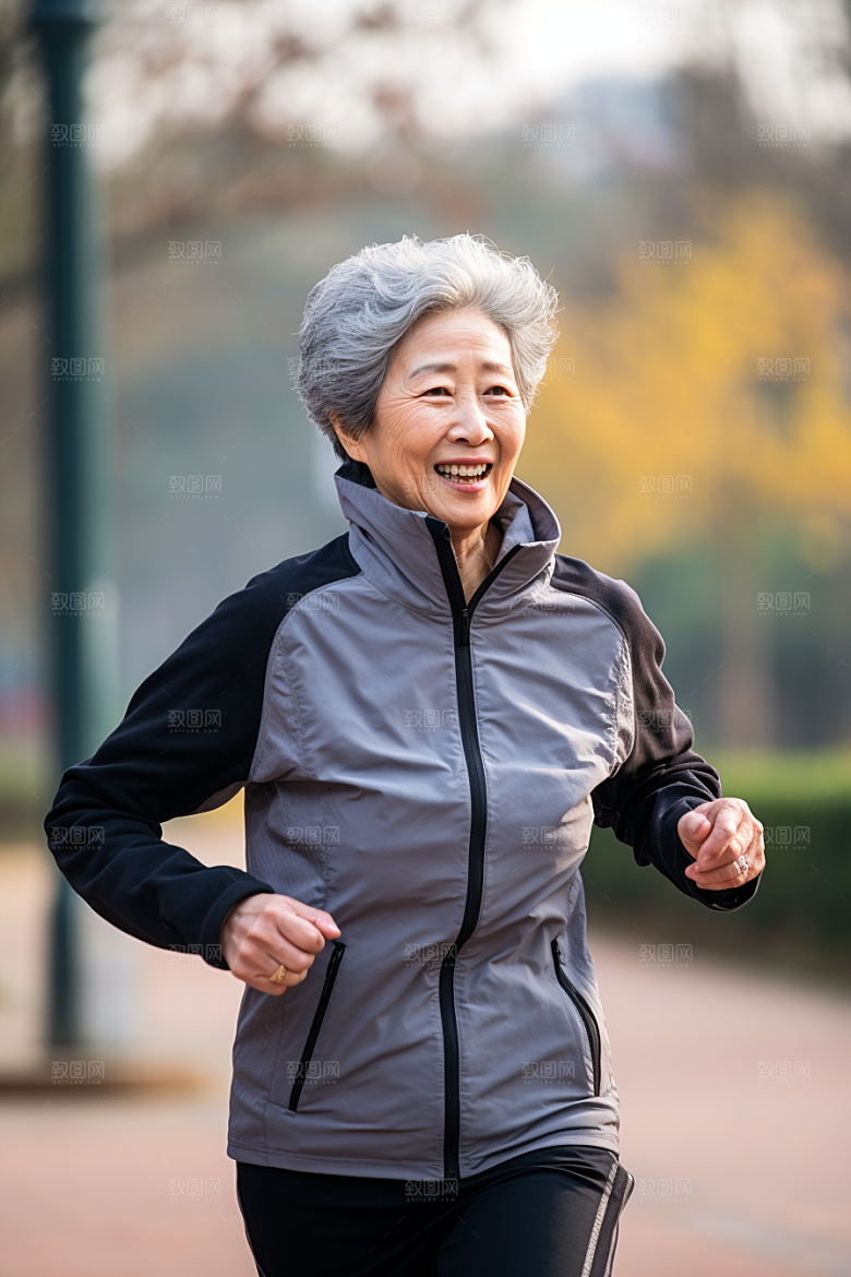 老年人锻炼健康肖像摄影图