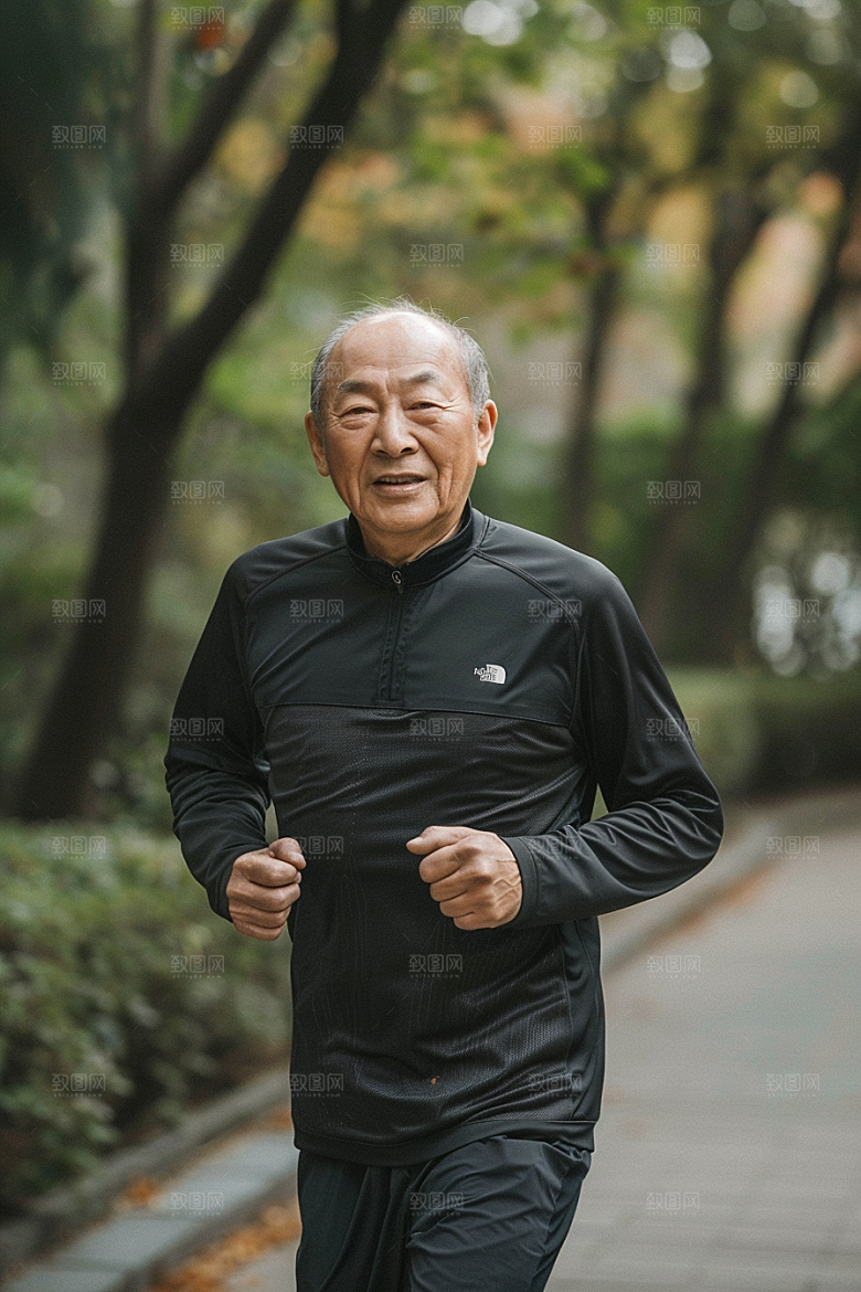 老年人锻炼健康健身摄影图