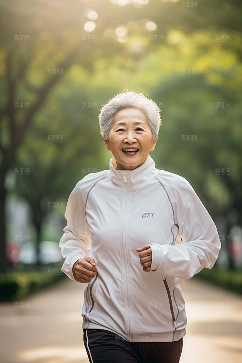 老年人锻炼健康肖像摄影图