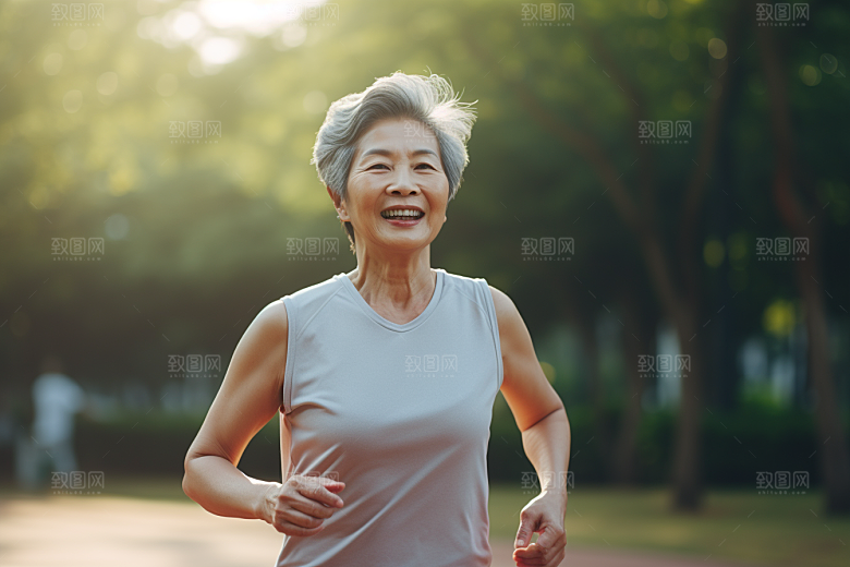 老年人锻炼健康保持年轻摄影图