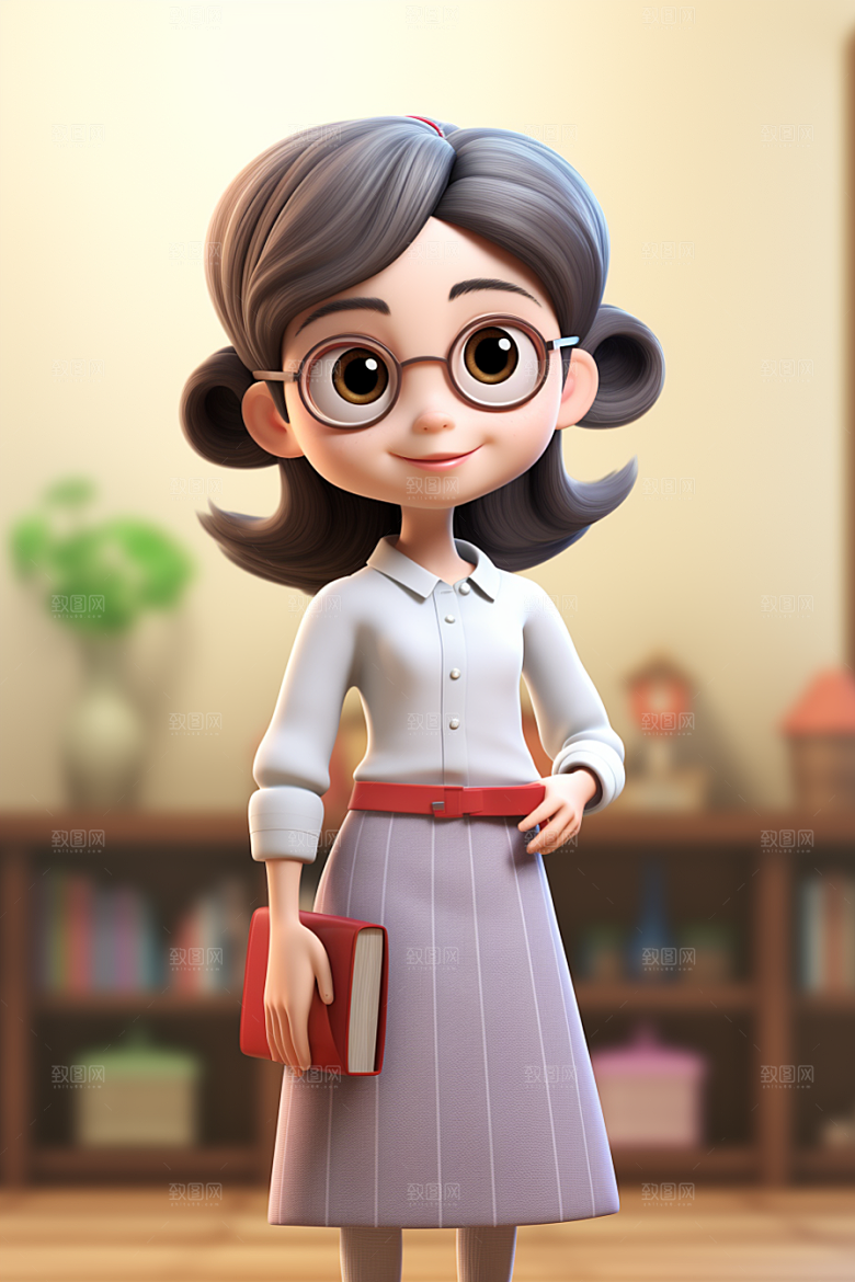老师立体人物模型