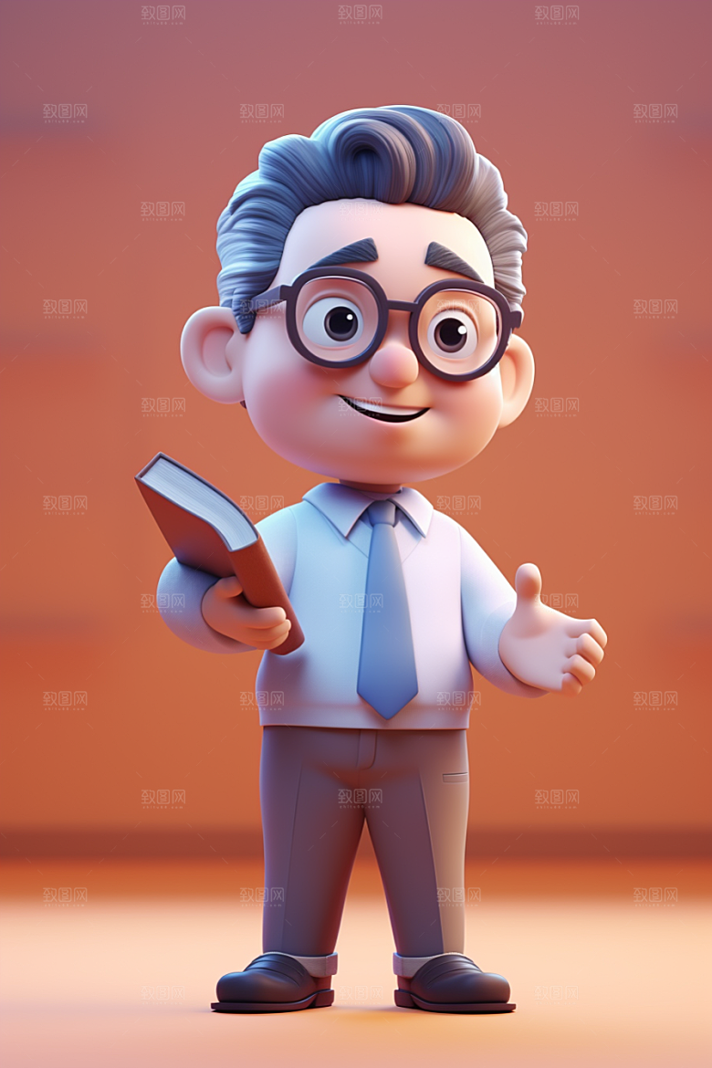 老师3D形象模型
