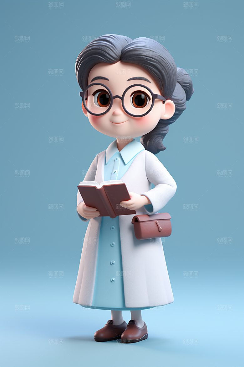老师形象教授模型