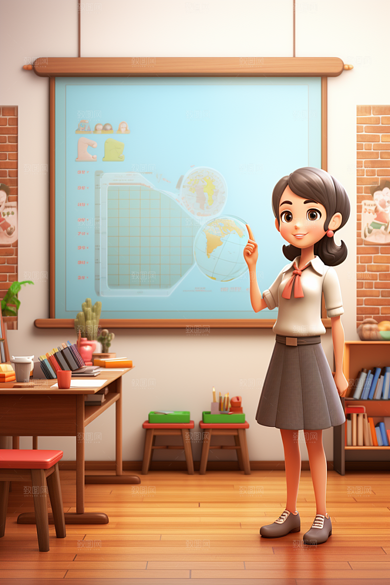 老师形象立体模型