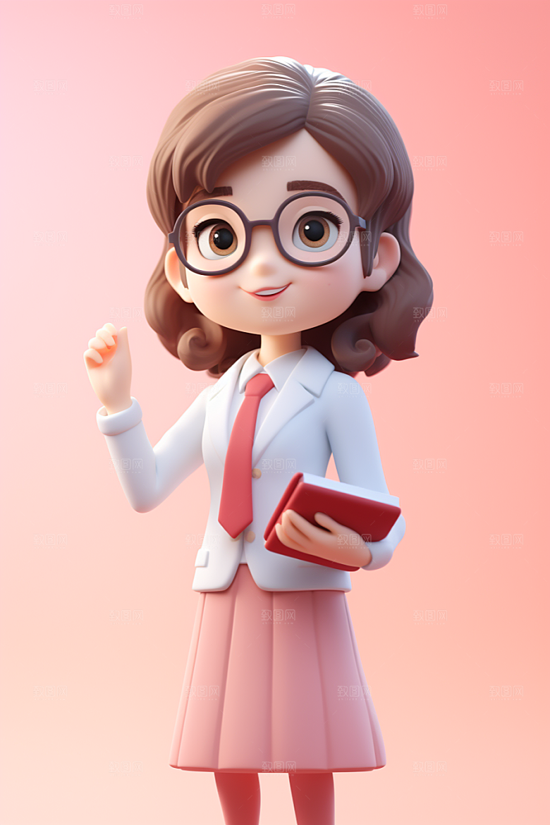 老师人物IP模型