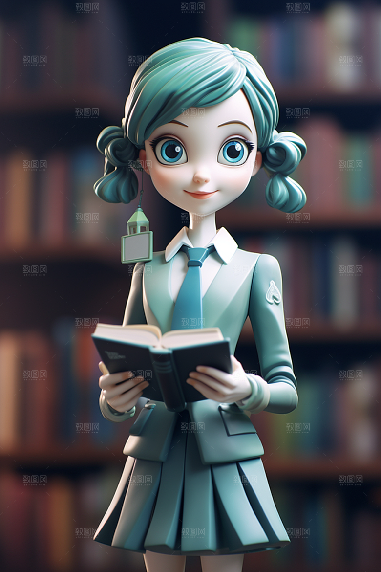 老师教师卡通模型