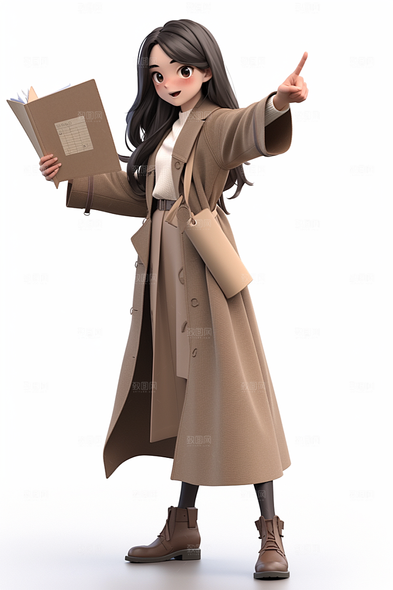 老师3D卡通模型